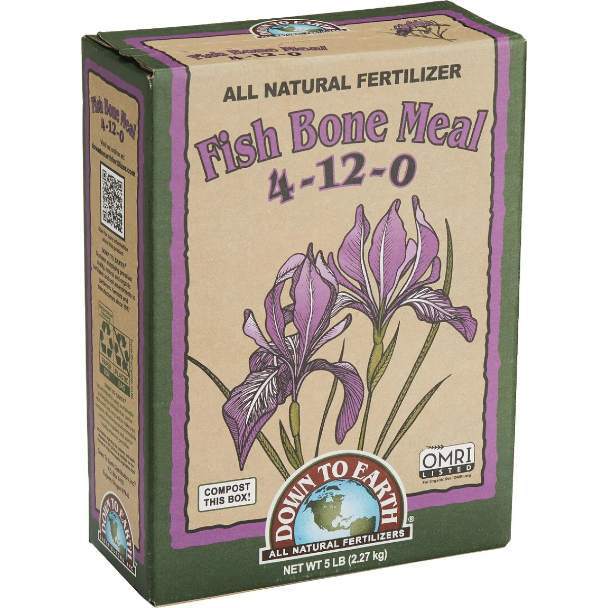 Crafted Down To Earth 5 Lb. 4-12-0 Fish Bone Meal Modern