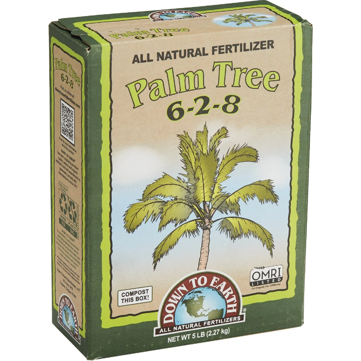 Organic Down To Earth 5 Lb. 6-2-8 Palm Tree Mix Unique