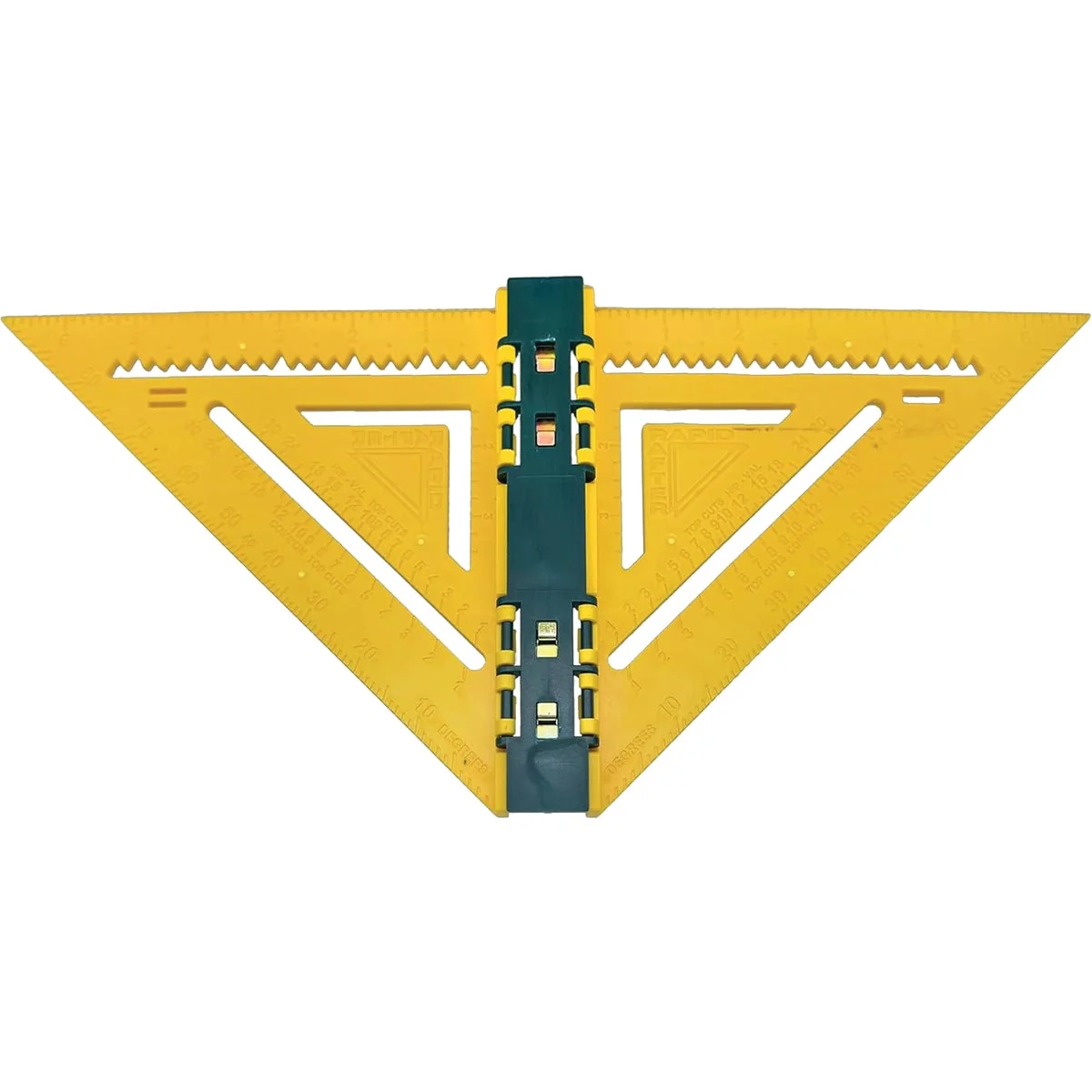 Practical Rapid Rafter 7 In. Yellow and Forest Green Double-Sided Rafter Square