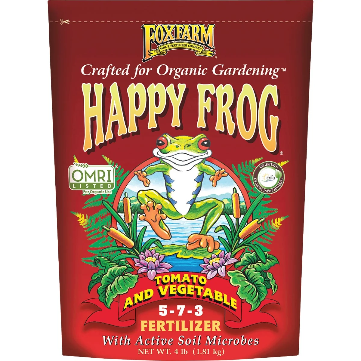 Exceptional FoxFarm Happy Frog 4 Lb. Tomato Vegetable Fertilizer First-Class