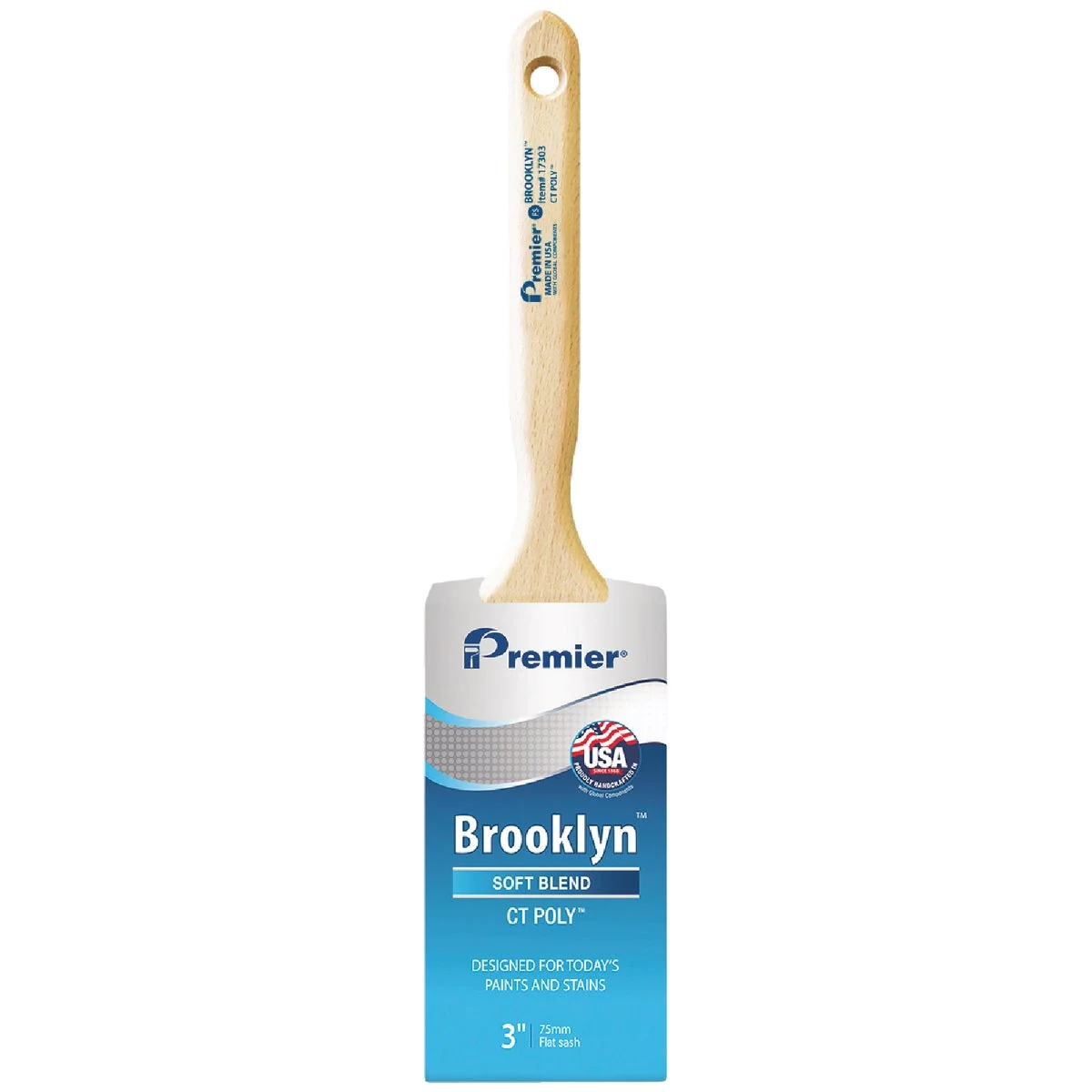 Verified Premier Brooklyn 3 In. Flat Sash CT Poly Brush Secure