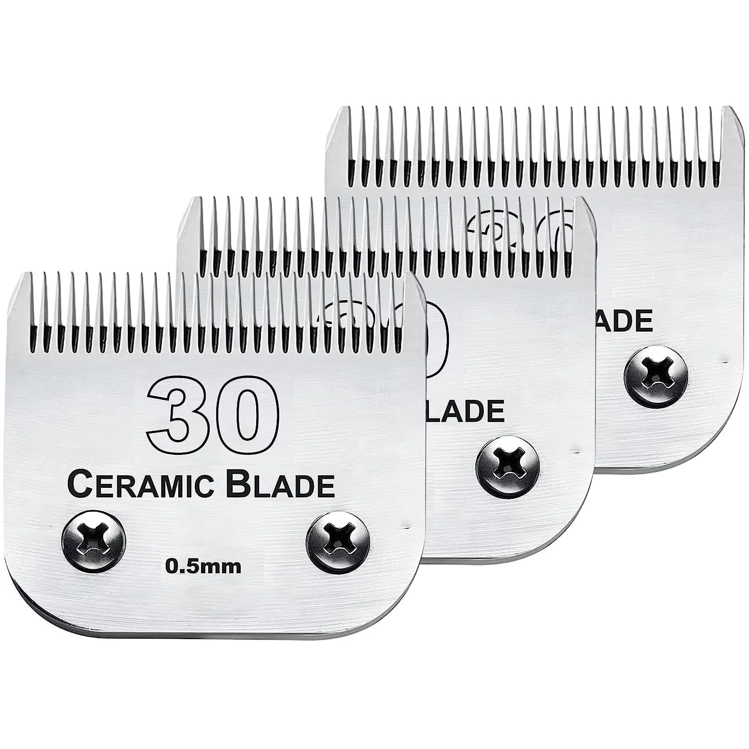 High-Quality Audoc 3Pack 30 Blades for Wahl Oster – Ceramic Stainless Steel 1 50 Inch Cut Long-Lasting