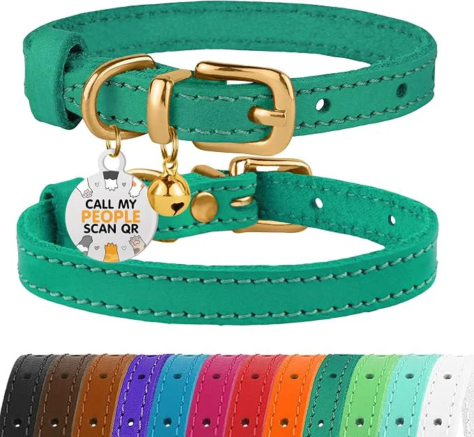 Trusted BRONZEDOG Leather Cat Collar High-Performance