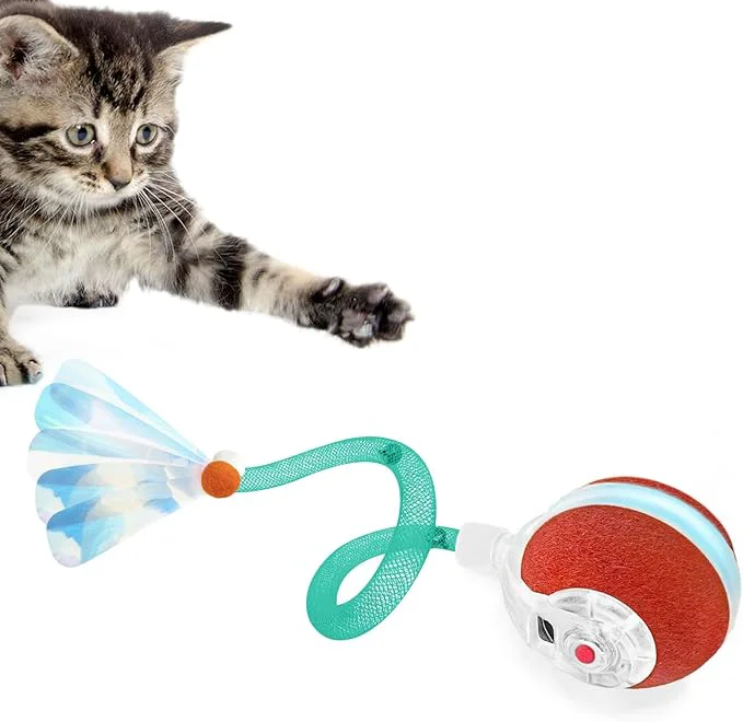 Traditional YVE LIFE Interactive Cat Toys Ball for Indoor Cats 2025 Newly Upgraded Agile Moving Cat Ball with Elastic Mesh Tail Automatic Kitten Toys for Bored Indoor Adult Cats Motion Activated Burgundy About This Fashionable