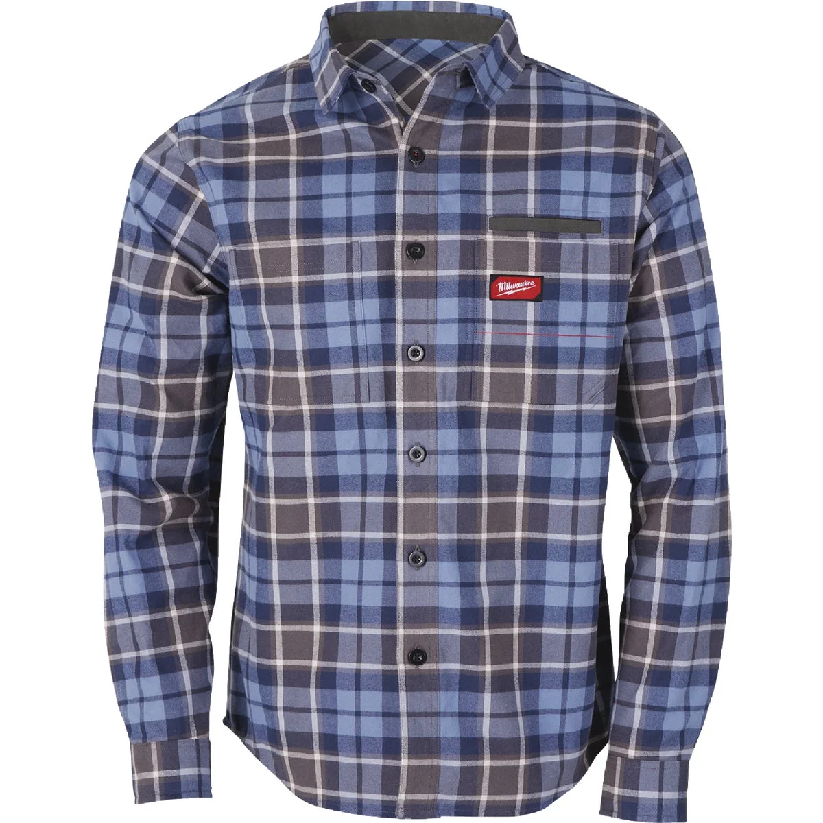 World-Class Milwaukee GridIron Men’s 2XL Blue Long Sleeve Flannel Shirt Responsible