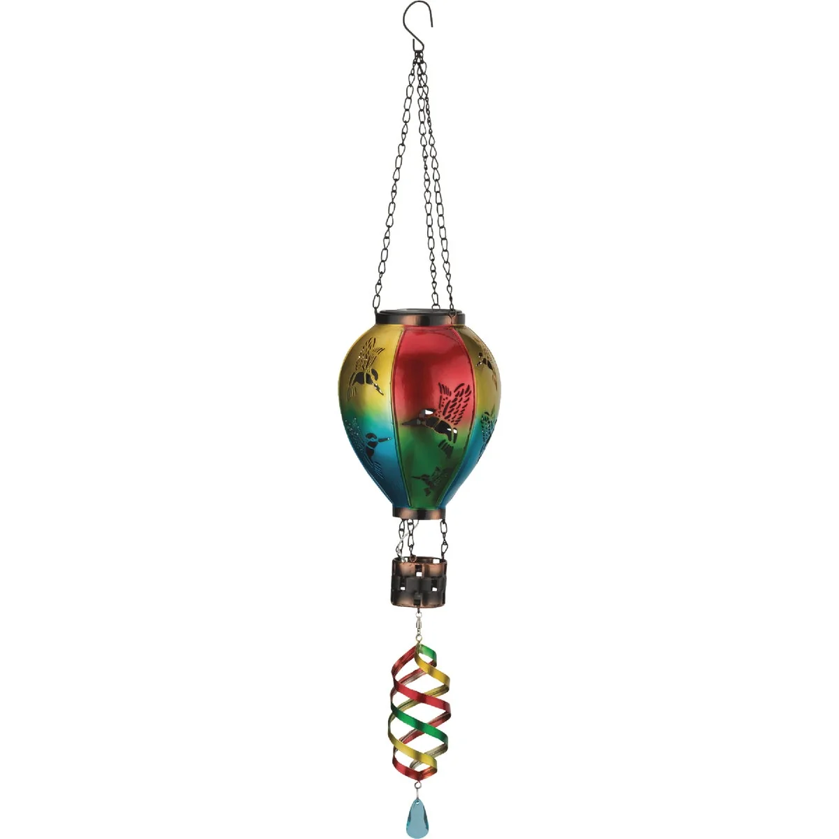 Carefully Designed Regal Art Gift Hummingbird Hot Air Balloon Spinner Solar Lantern Casual