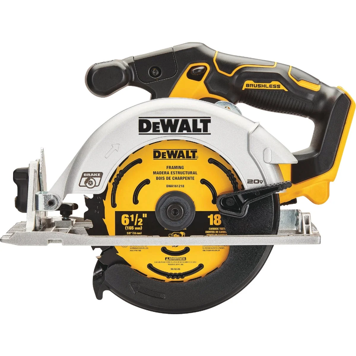 World-Class DEWALT 20V MAX Brushless 6-1 2 In. Cordless Circular Saw Tool Only Advanced