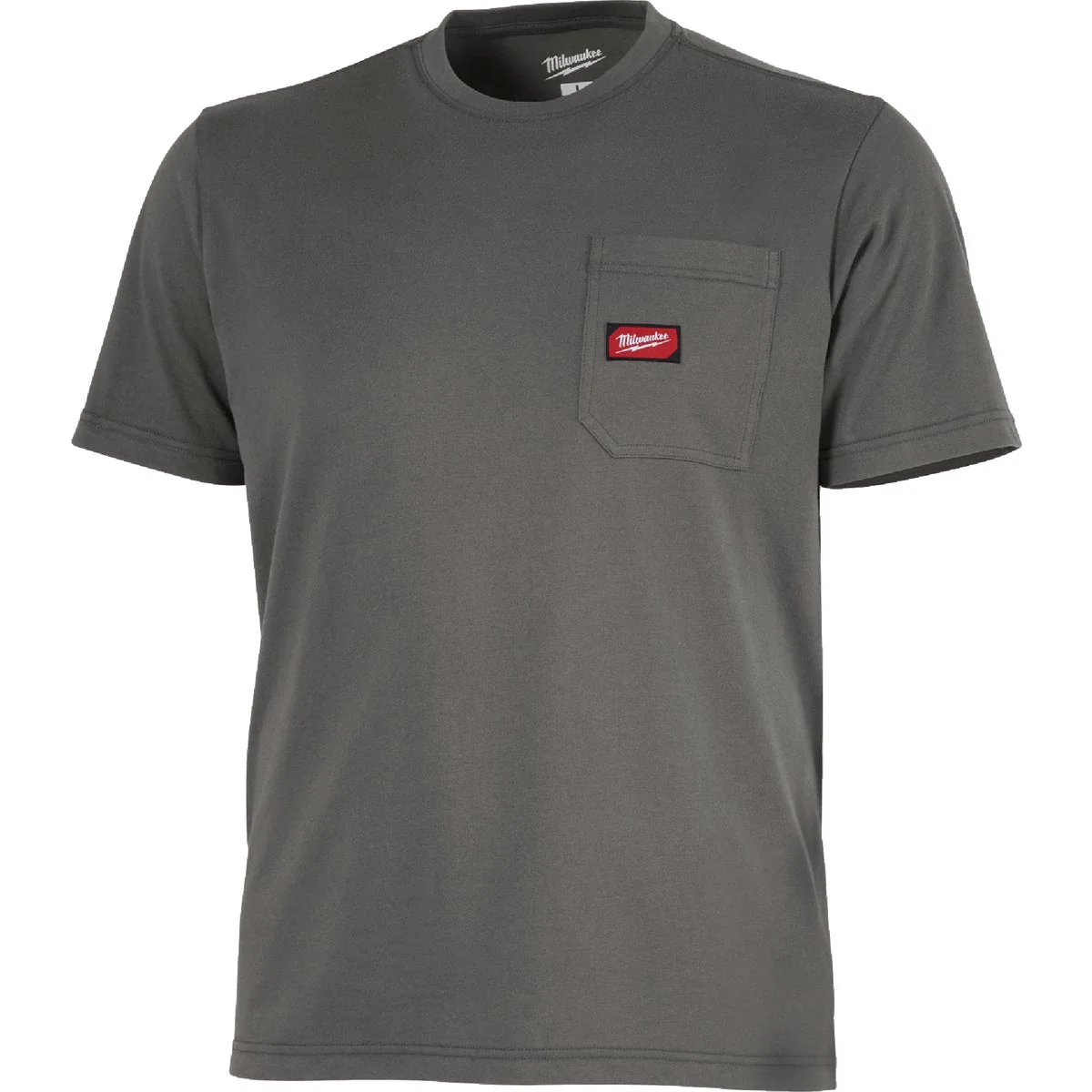 Outstanding Milwaukee GridIron Small Gray Short Sleeve Heavy-Duty Pocket T-Shirt High-Quality