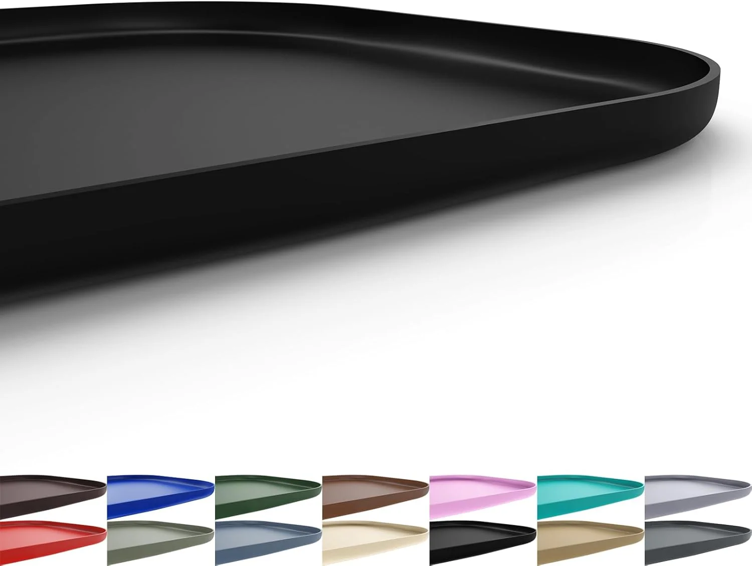 Versatile Silicone Pet Feeding Mat with Raised Edge for Food and Water Dog Bowl Mats Cat Bowls Placemat with High Lip for Floor Waterproof Rubber Tray for Cats and Dogs 22 x 14 x0.8 Black Outstanding