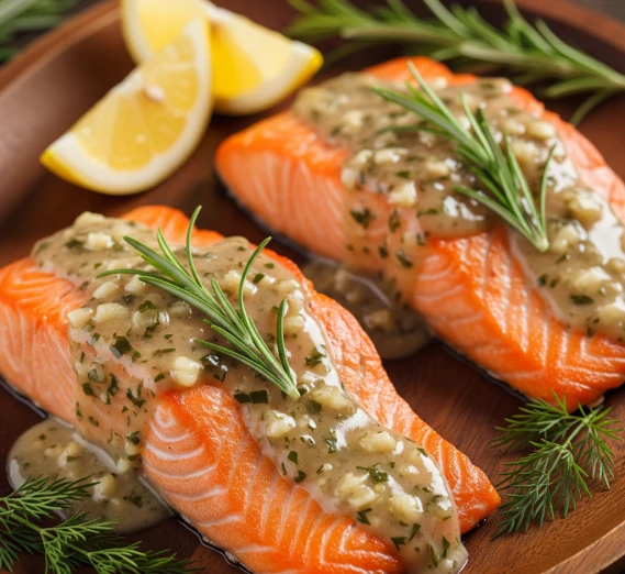 Specialty Grill Bags – Marinated Garlic Herb Sockeye Salmon Reusable