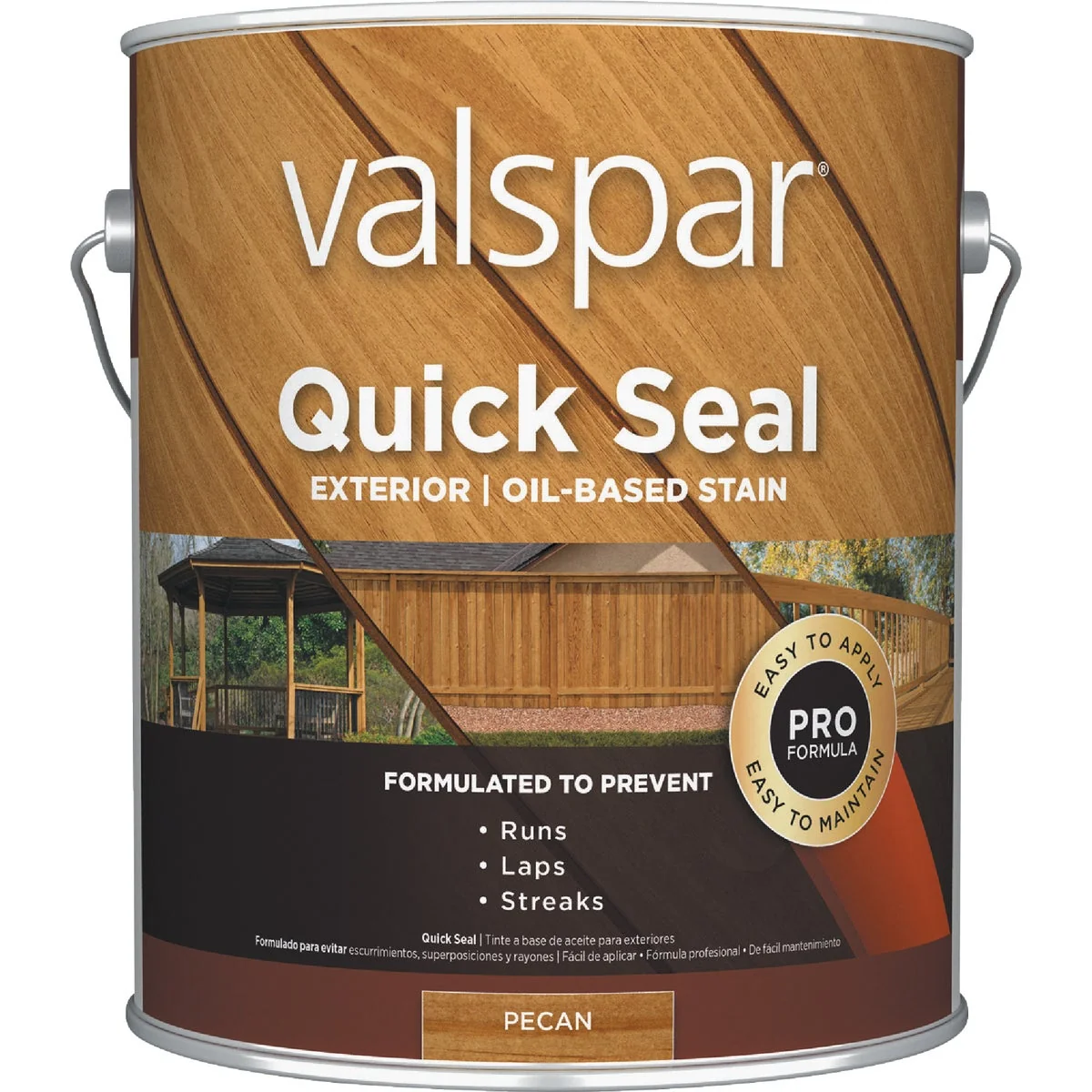 Smart Valspar Quick Seal Oil Based Exterior Stain Pecan 1 Gal. Top-Quality