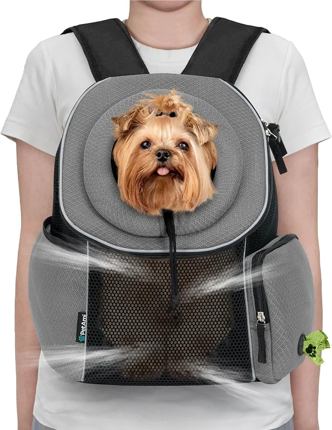 Dependable PetAmi Dog Front Carrier Backpack Ventilated Adjustable Dog Pet Cat Chest Professional