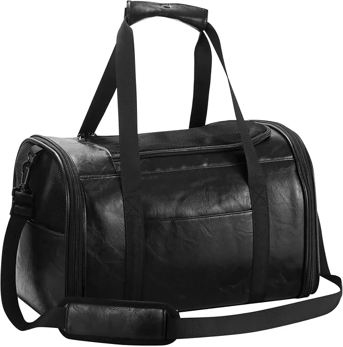 Selected Fashion Leather Dog Carrier Cat Carrier Airline Pet Carrier Excellent