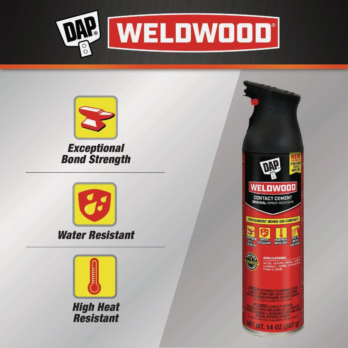 Genuine DAP Weldwood 14 Oz. Contact Cement Spray Adhesive Green