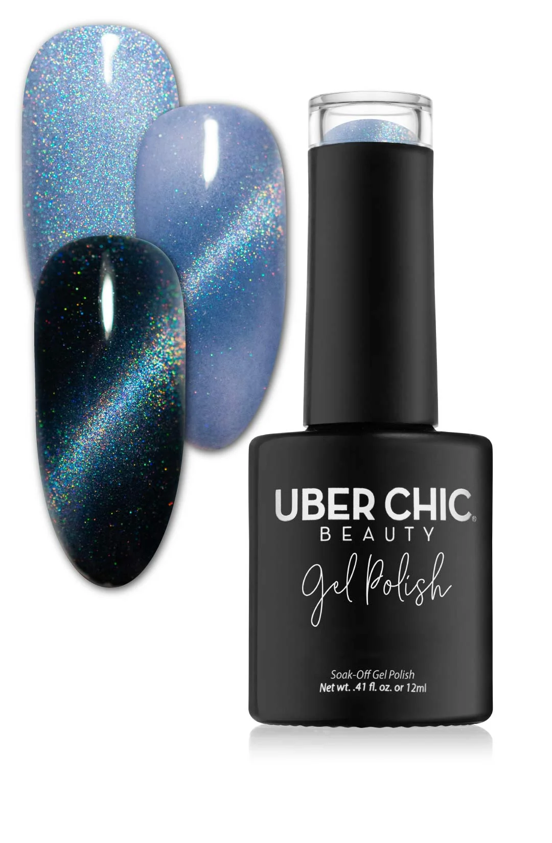 User-Friendly Sapphire Moon- Holo Cats Eye Gel Polish Durable