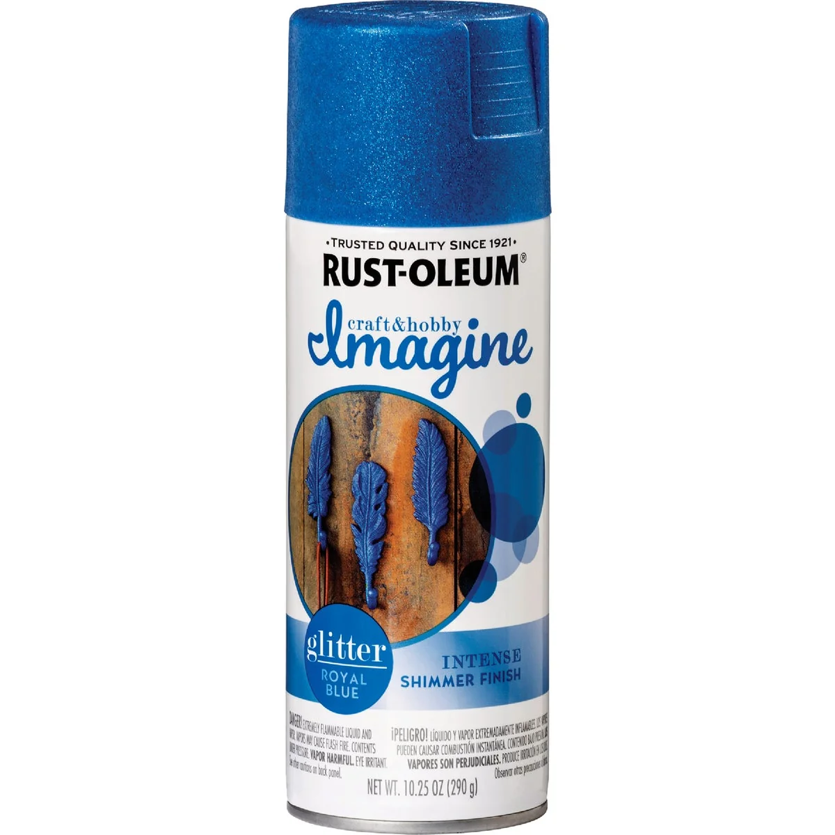Prestigious Rust-Oleum Imagine Craft Hobby 10.25 Oz. Intense Royal Blue Glitter Spray Paint Sustainable