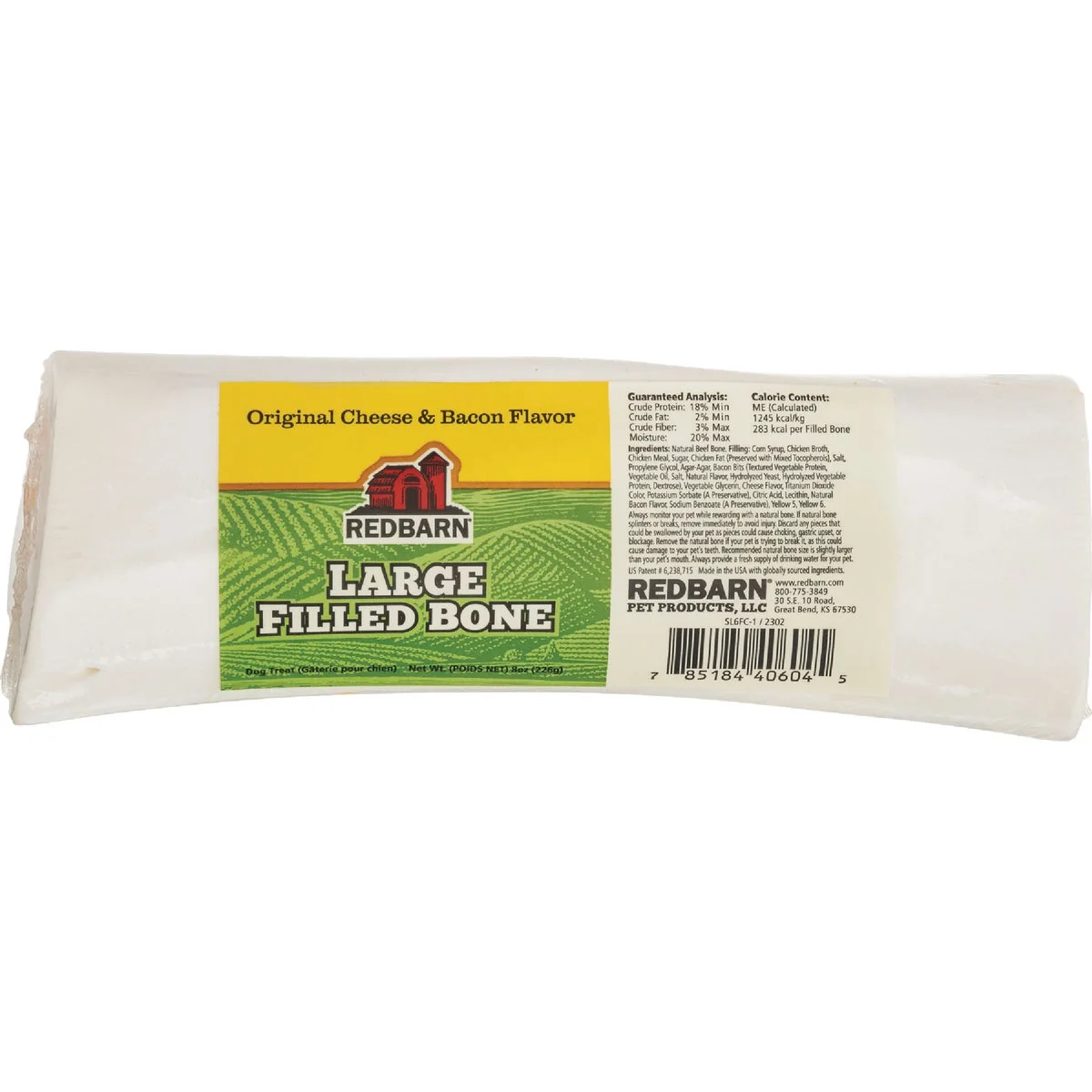 Easy-to-Use Redbarn Large Cheese Bacon Flavor Filled Beef Bone Dog Treat Excellent