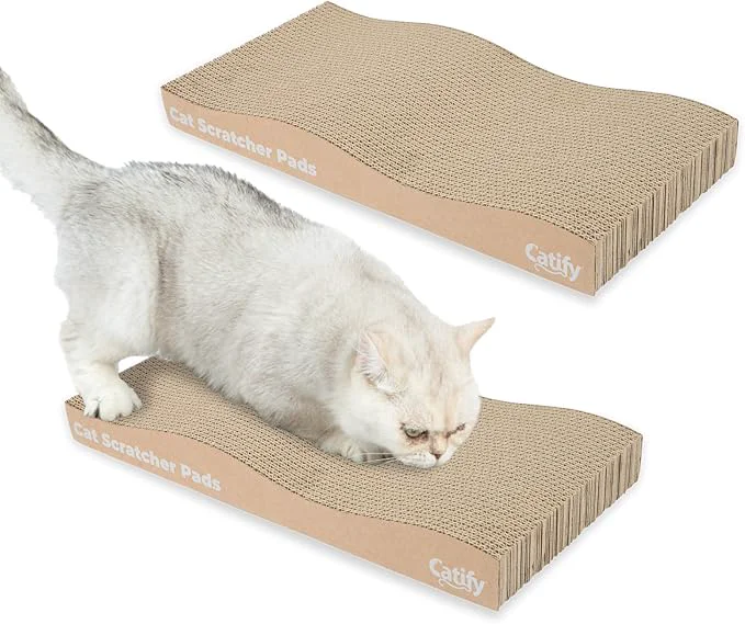 Specialty Pet Supplies Catify Cat Scratcher Fun Interactive Scratchers Posts Poles Claw Safe Furniture Saver Indoor Play Support Natural Cat Behaviors Heavy Duty – Wave 2 Pack 17.25 x 8.5About ThisOverview Outstanding
