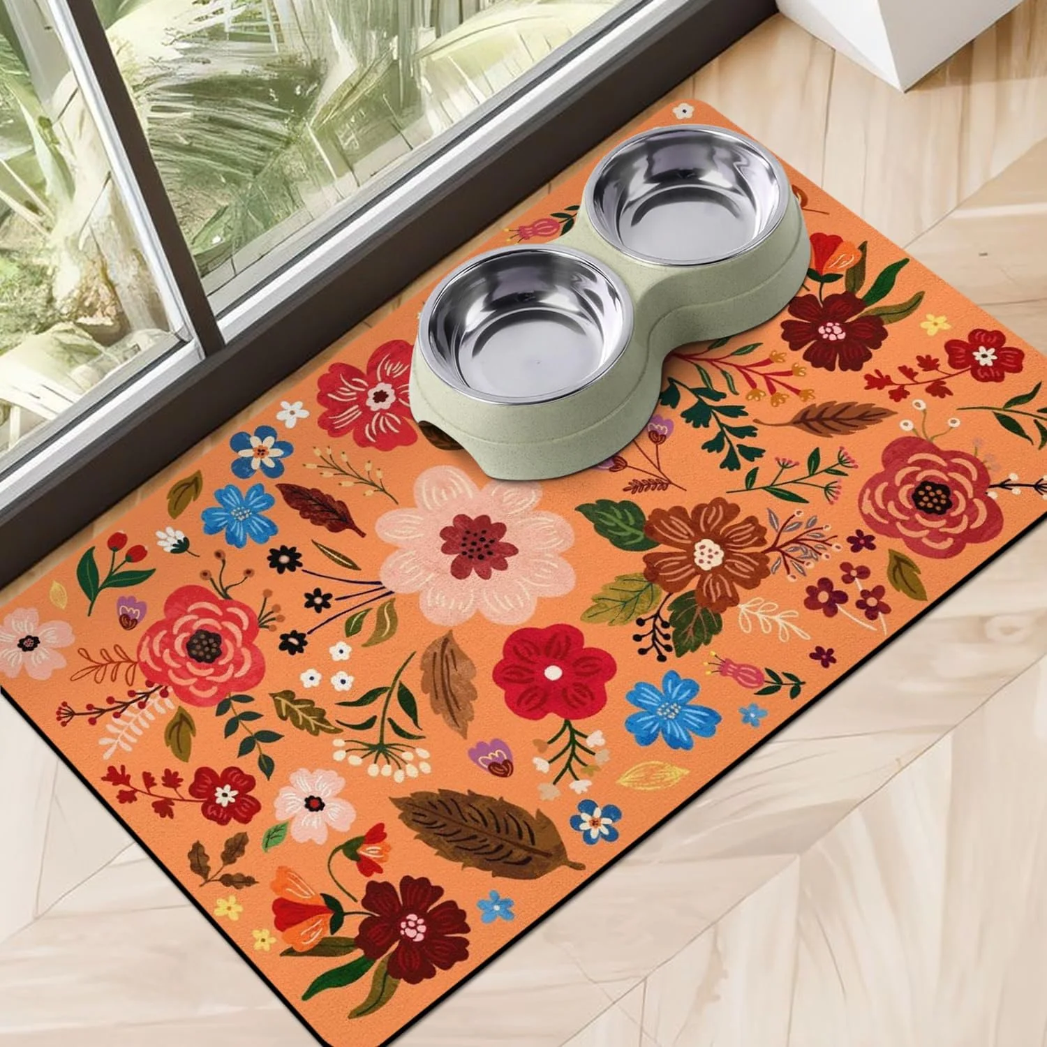 Casual Dog Food Mats for Floors Absorbent Dog Bowl Mat for Food and Water Dispenser Mat Quick Dry Cat Food Mat Pet Supplies Proven