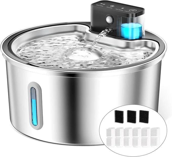 Advanced Wireless Cat Water Fountain Stainless Steel Elegant