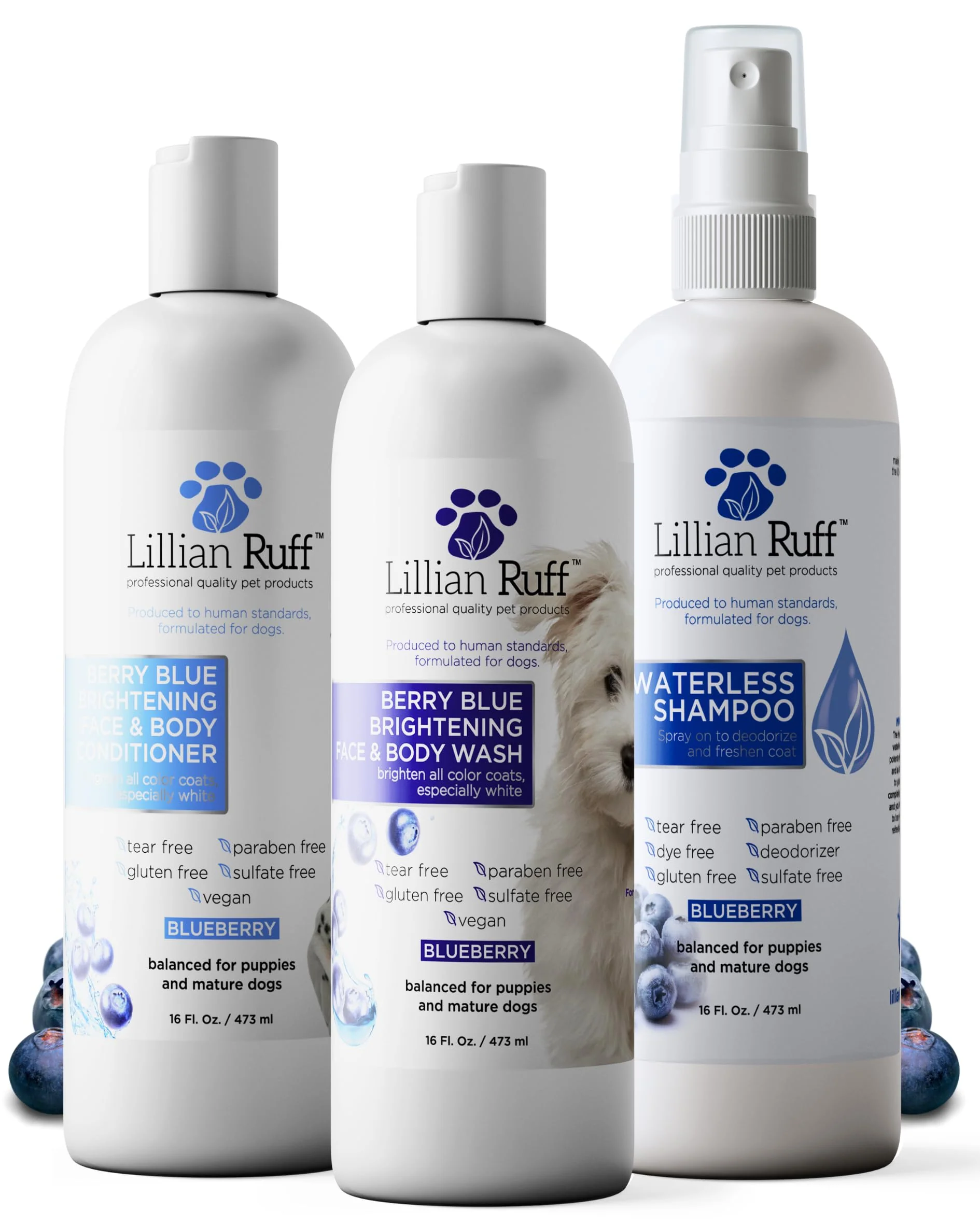 Relaxed Lillian Ruff Berry Blue Brilliance Bundle – Tear Stain Odor Eliminator USA Made Expertly Made