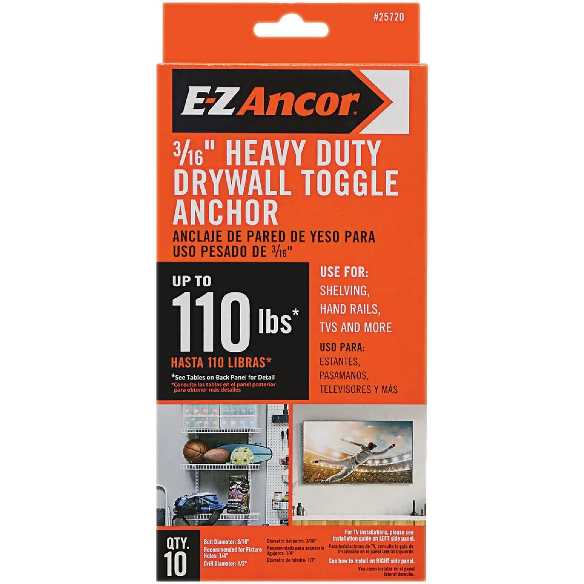 Stylish E-Z Ancor 1 4 In. Heavy Duty Pull Toggle Drywall Anchor 10-Pack Relaxed