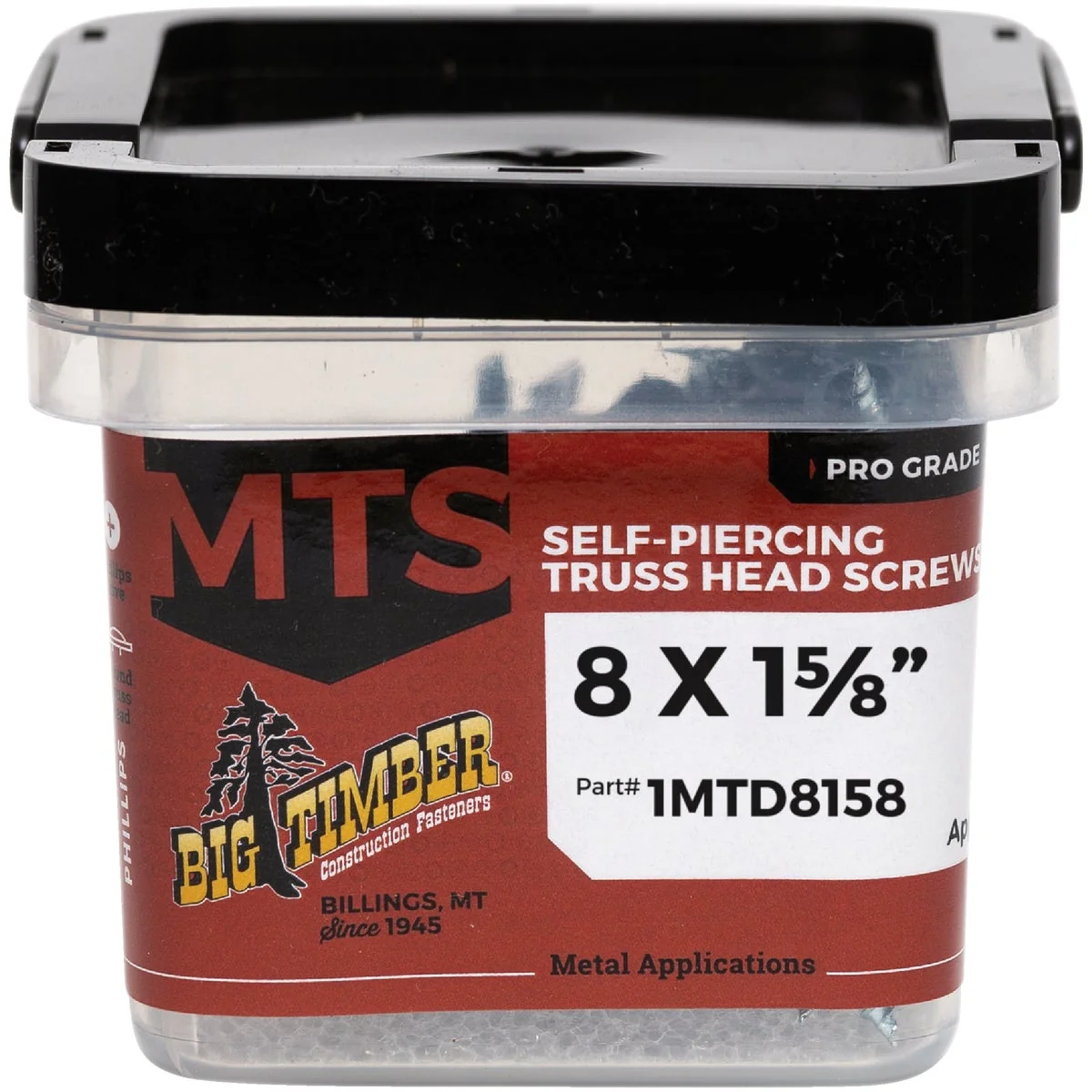 High-Quality Big Timber 8 x 1-5 8 In. Modified Truss Head Drill Point Metal Screw 1 Lb. Reliable