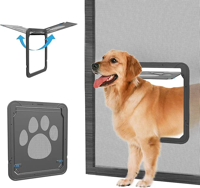 User-Friendly NAMSAN Dog Screen Door Flap Opening 12 x 14 inches Dog Door Organic