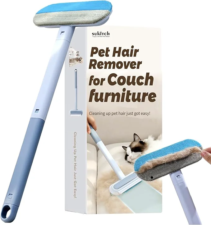 Relaxed Pet Hair Remover for Couch Grey 17.3Inch Durable Reusable Washable Lint Cleaner for Dog and Cat Hair Gentle on Furniture Effective on Carpets Clothing BeddingAbout ThisOverview Natural