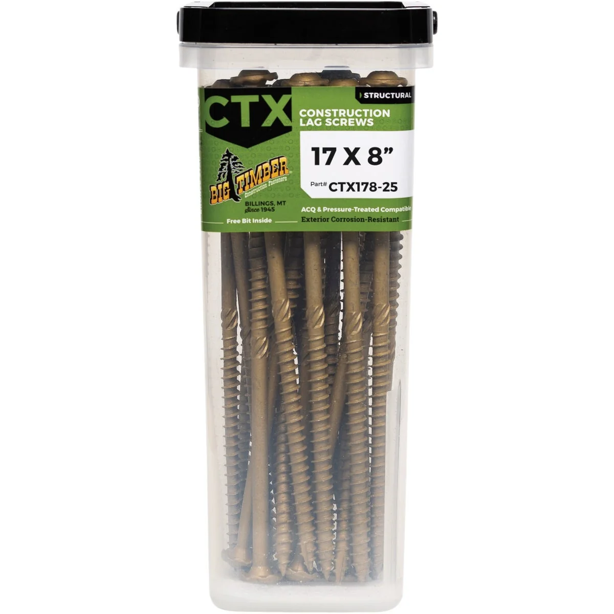 First-Class Big Timber 17 x 8 In. Lag Screw 25 Ct. Reliable