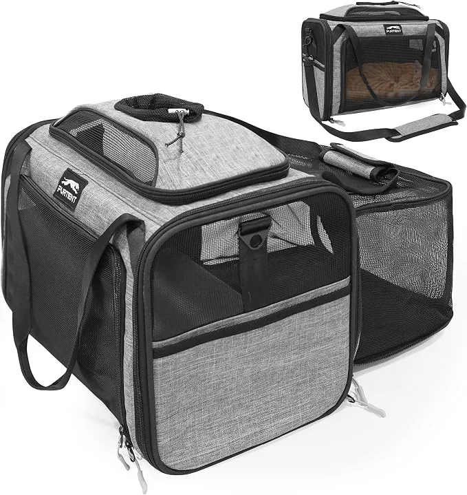 Eco-Friendly Top and Side Expandable Pet Carriers in-Cabin Travel Carrier Fine