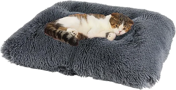 Secure Washable Extra Large Medium Small Size Dog Cat Bed Indoor Calming Comfort Fluffy Self Warming Heated Couch Mat for Creat Cage Heating Sofa Pad Furniture for Big Sized Pet Puppy Bunny Rabbit CarAbout ThisOverview Responsible