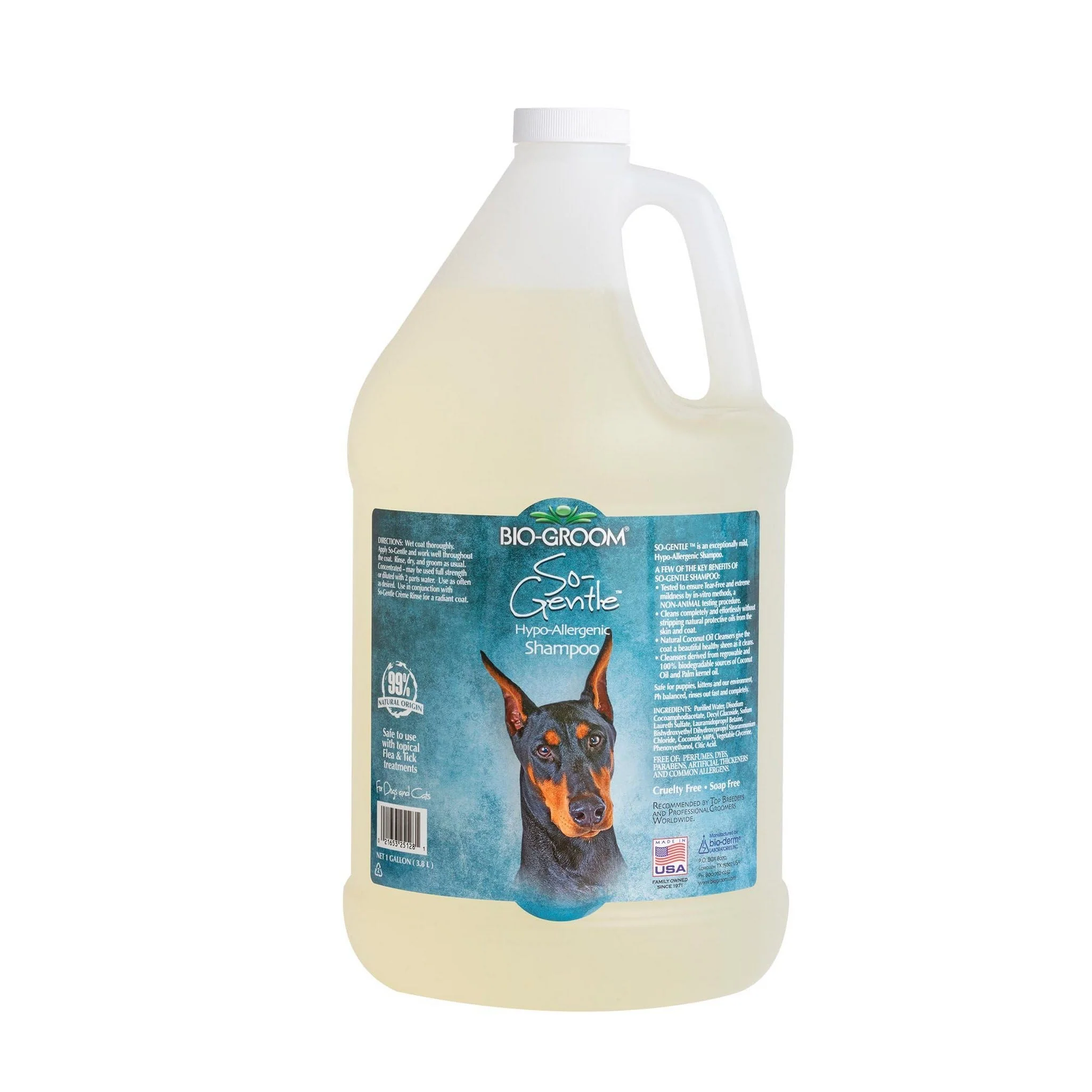 Excellent Bio-Groom So-Gentle Hypoallergenic Dog Shampoo – Tearless Cruelty- Made in USA 1 Gallon Clean