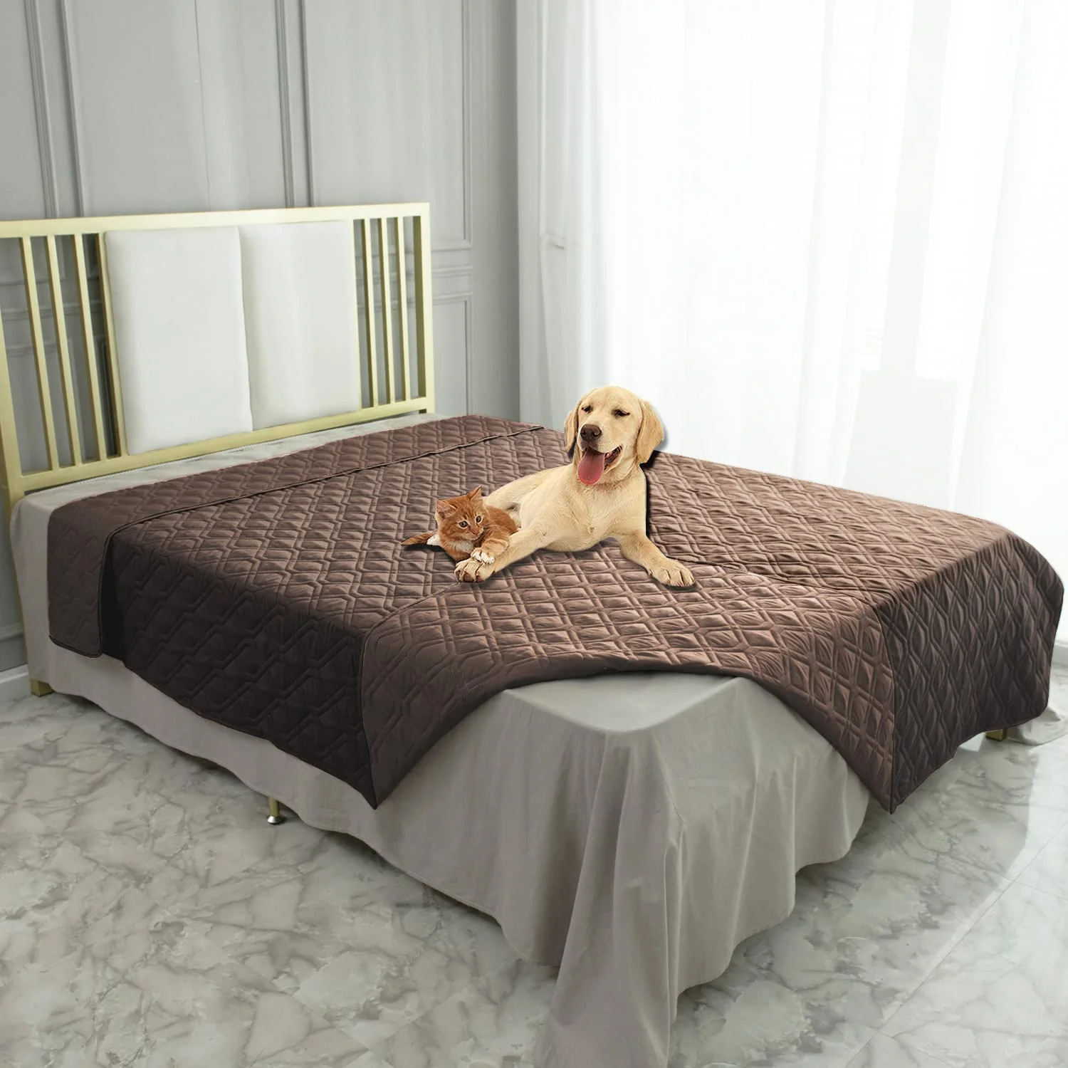 Verified Ameritex Waterproof Reversible Dog Bed Cover Furniture Sofa Protector Easy-to-Use