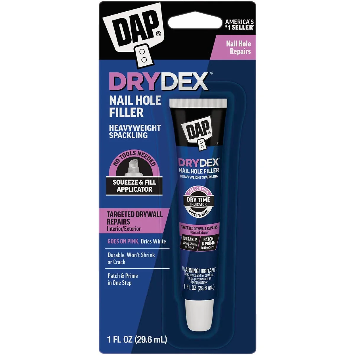 Comfortable DAP DryDex 1 Oz. Nail Hole Filler Heavyweight Spackling Efficient