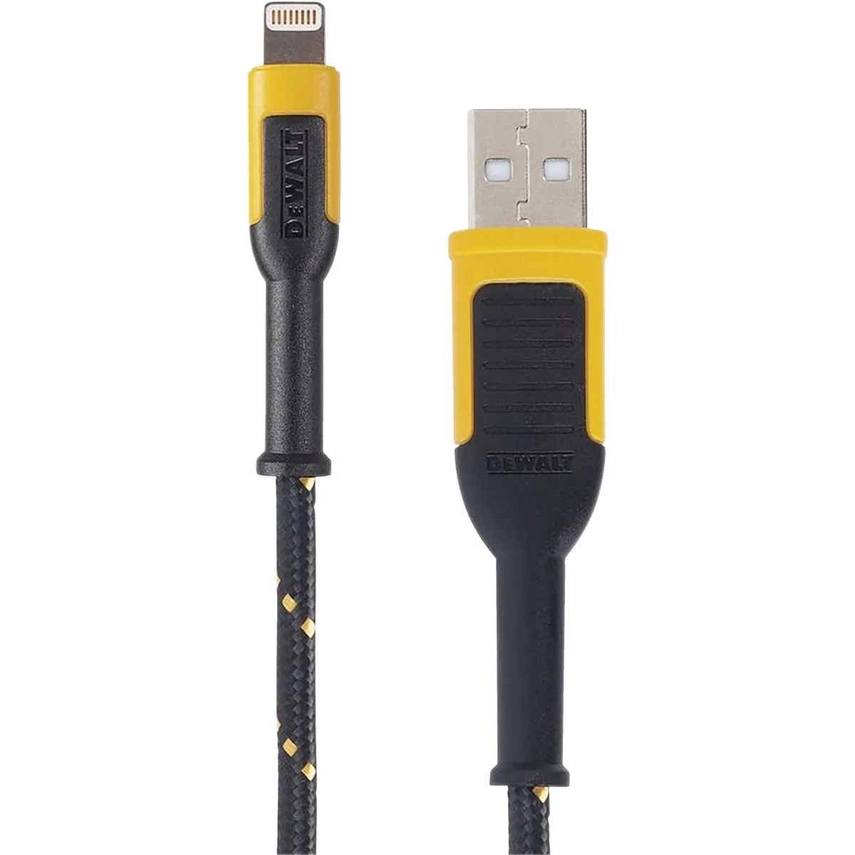 Detailed DEWALT 10 Ft. Lightning to USB Reinforced Braided Cable High-Performance