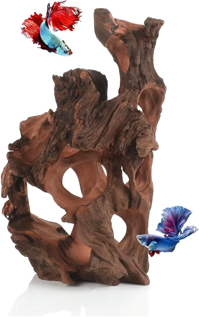 Unique Natural Wood Aquarium Cave Betta Fish Hideout User-Friendly