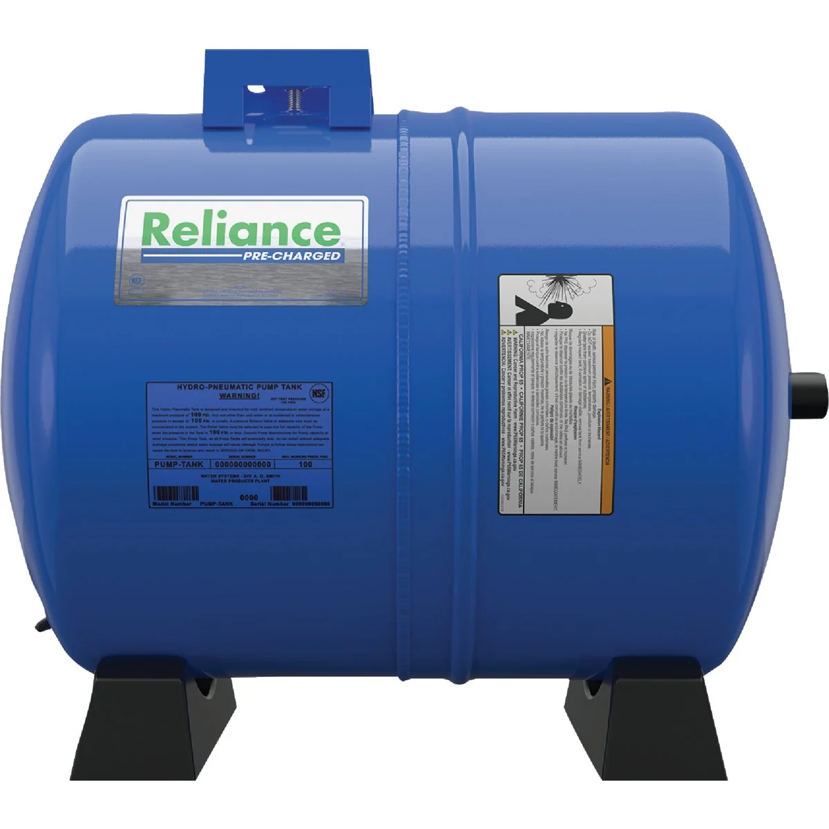Effective Reliance 20 Gal. Horizontal Pressure Pump Tank Selected