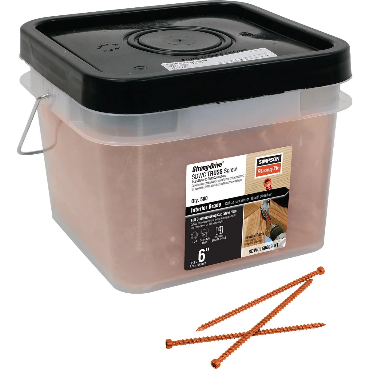 Practical Simpson Strong-Tie Strong-Drive SDWC 0.335 In. x 6 In. T30 Structural Screw Orange 500 Ct. Outstanding