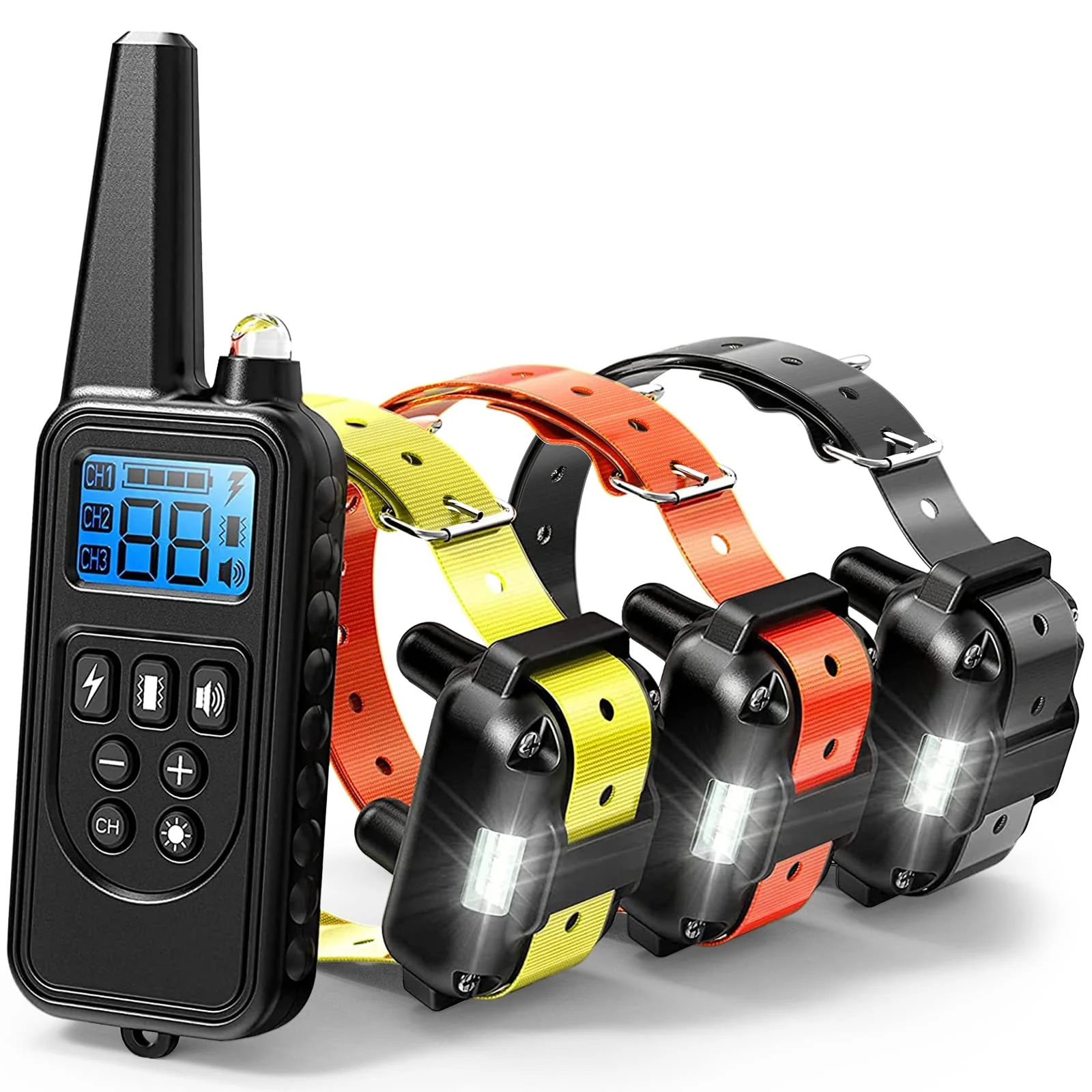 Contemporary F-color Dog Shock Collar 3 Pack – Remote Training Collar with IP65 Waterproof Beep Vibration Shock Reliable