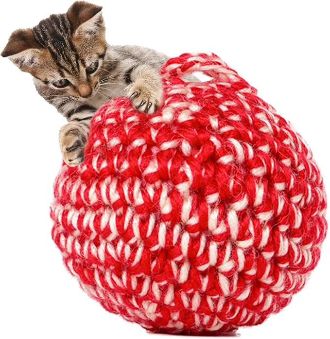Expertly Made JAYU PET Red Cat Ball High-Quality