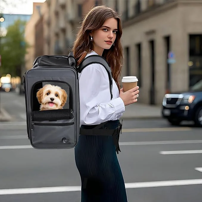 Natural EliteField Deluxe Backpack Pet Carrier Travel Soft-Sided Carrier Bag User-Friendly