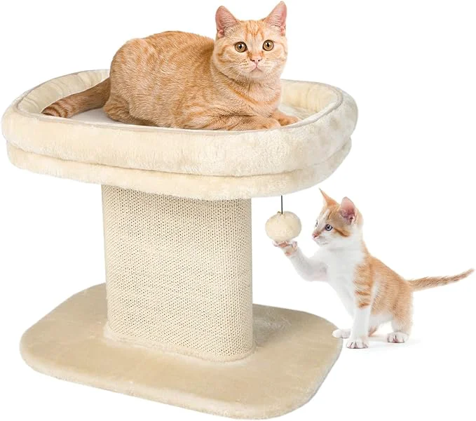 Durable Tangkula Cat Tree for Indoor Cats 2-Tier Cat Tower Recyclable