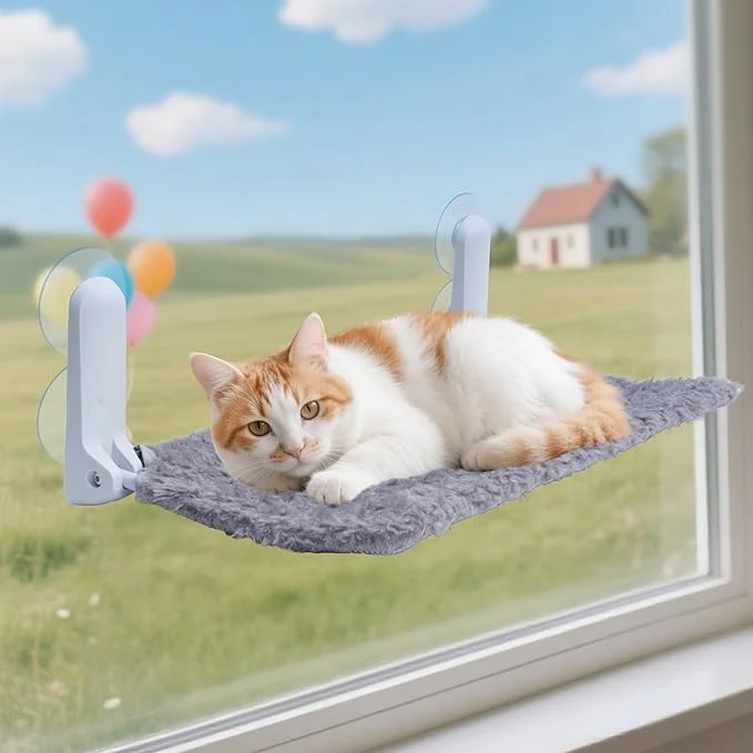 Responsible YUNIQUE Cat Window Perch Upturned Edge Bracket Portable Wall Hammock for Indoor Cat GreyAbout ThisOverview Exceptional