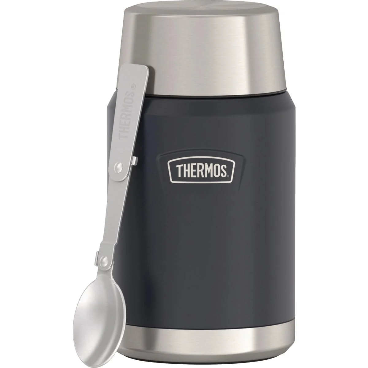 Exceptional Thermos 24 Oz. Stainless Steel Food Jar with Spoon Graphite Optimized