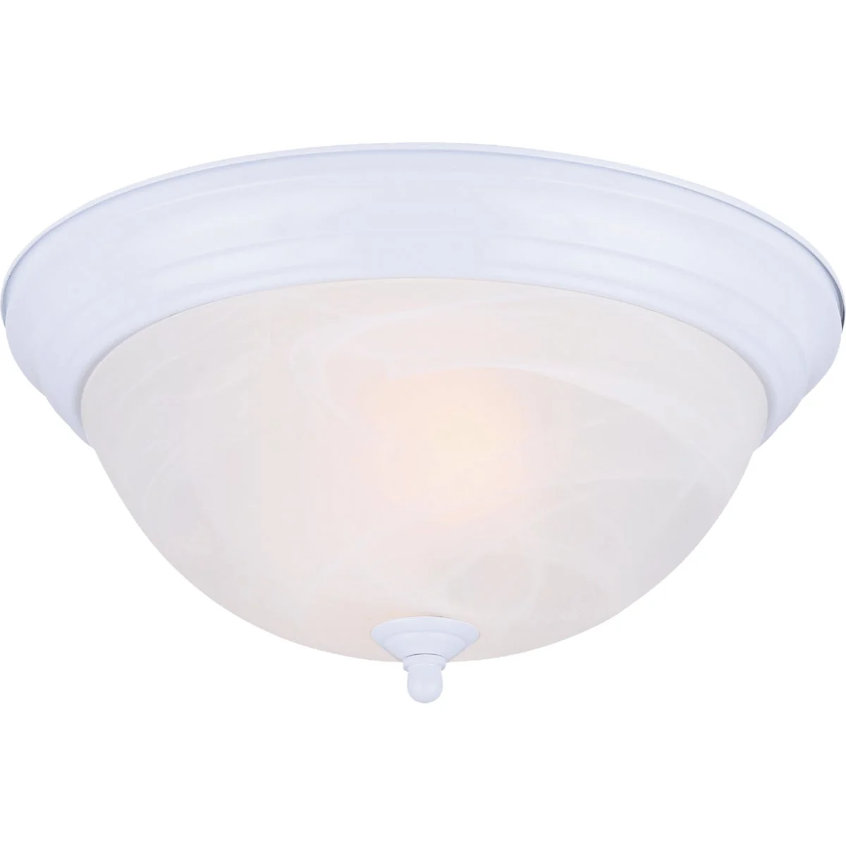 Exclusive Canarm 11 In. 2-Light White Alabaster Glass Flush Mount Ceiling Light Fixture Contemporary