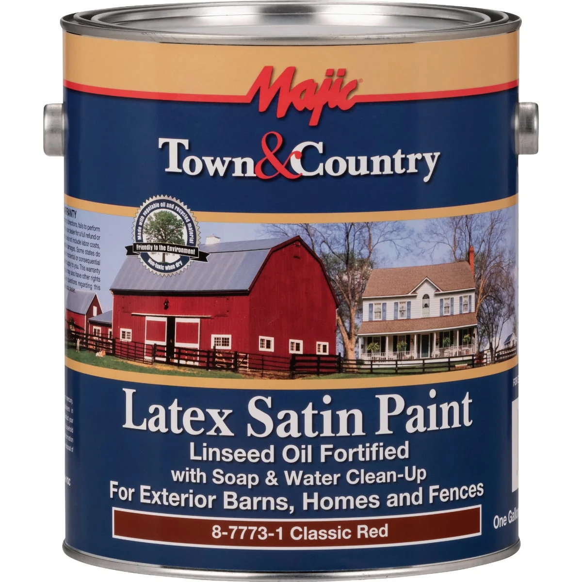 Prestigious MAJIC Town Country Exterior Latex Satin Paint Classic Red 1 Gal. Fine
