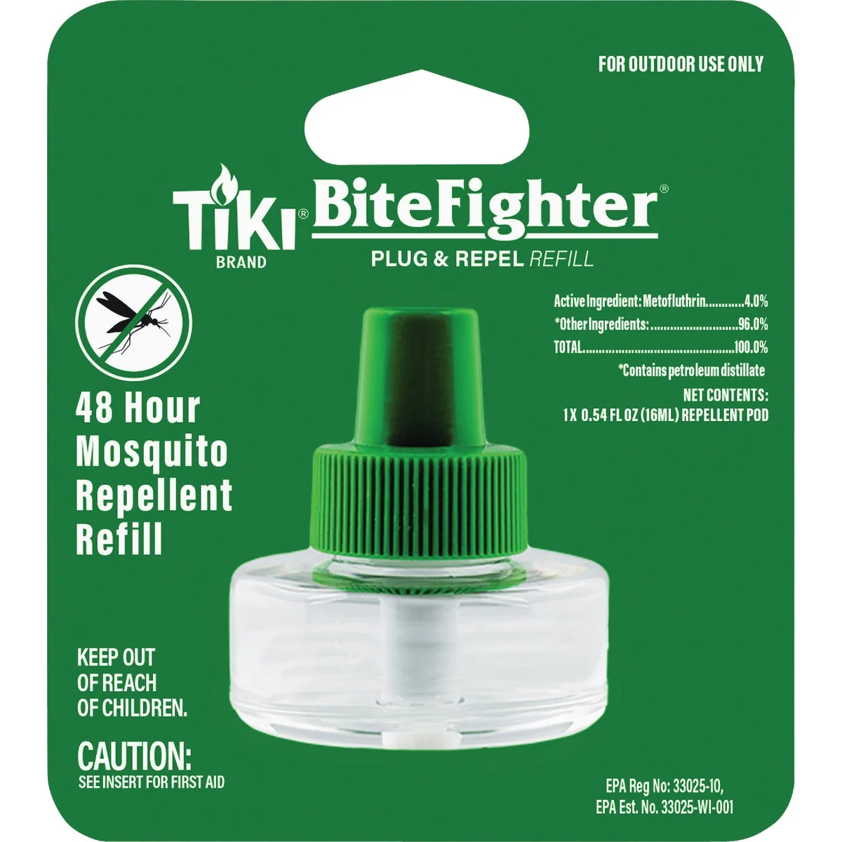 Smooth Tiki BiteFighter Plug Repel Mosquito Repellent Refill Contemporary