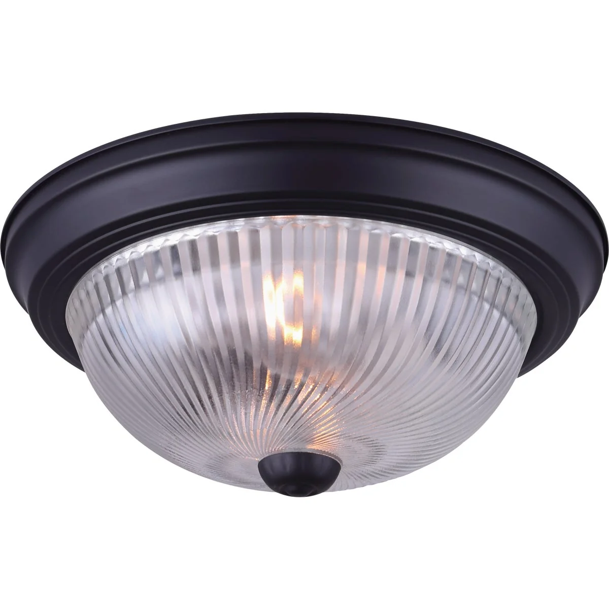 Artisan Canarm 13 In. Black Flush Mount Fixture with Clear Glass Selected