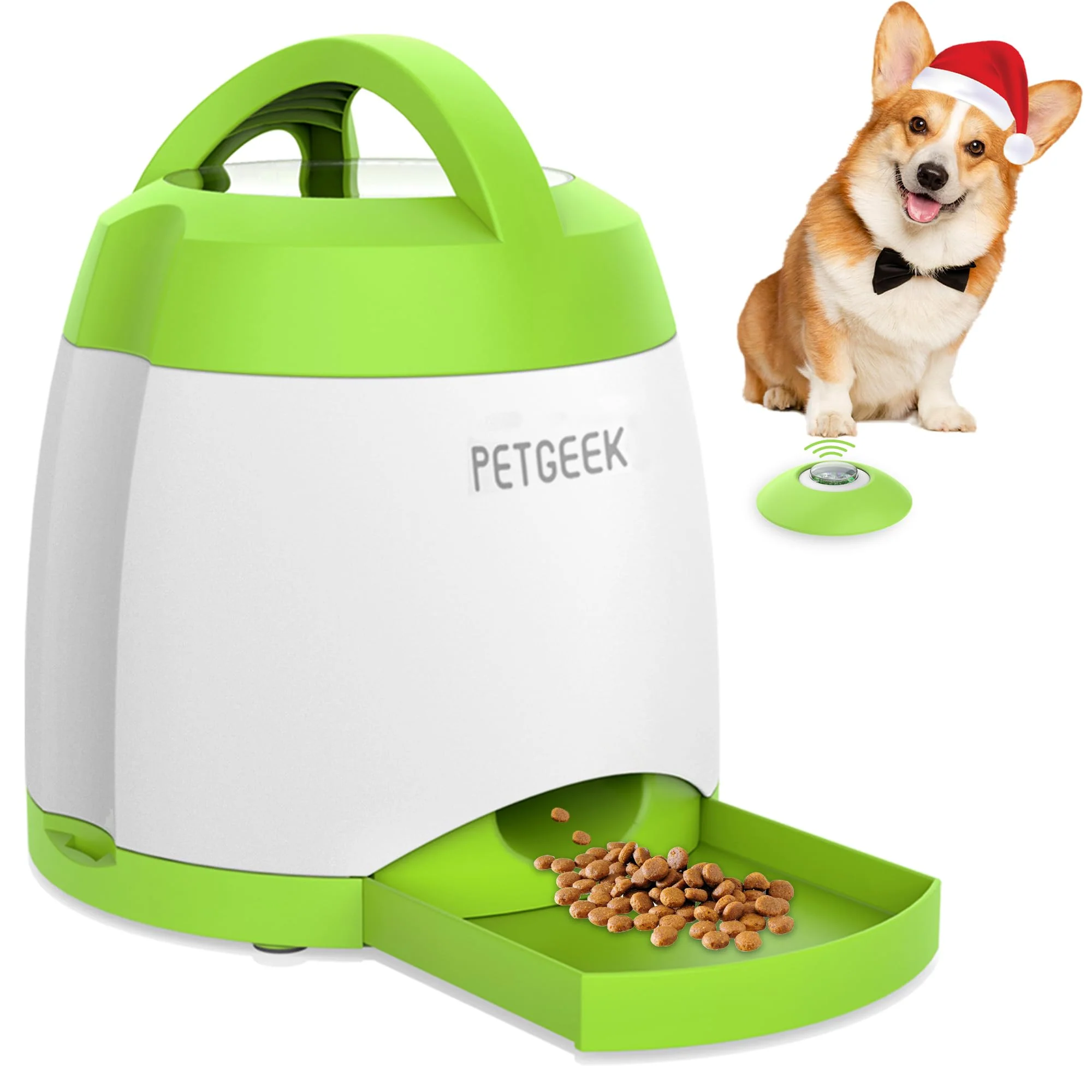 First-Class PETGEEK Dog Food Dispenser Toy – Interactive Treat Dispenser for IQ Training Green Superior